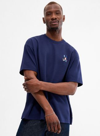 Psycho Bunny Mens Ara piqu&eacute;-knit T-shirt