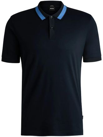 BOSS cotton polo shirt - men - Cotton - L - Blue