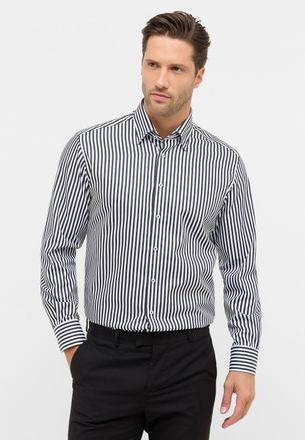 Eterna Langarmhemd ETERNA MODERN FIT, Herren, Gr. 38, Normalgr&ouml;ssen, schwarz, Satin, 100% Baumwolle, tailliert, Manschette, Hemden Langarmhemd, NON IRON (b&uuml;g