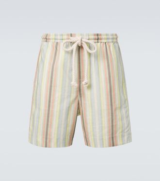 Commas Bermudas de c&aacute;&ntilde;amo y algod&oacute;n a rayas