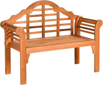Costway Costway - Banco Plegable De Madera Para Exteriores, Banco De Jard&iacute;n De Madera Maciza Plegable De 123 Cm, Silla Loveseat Para Dos Personas Para Jard&iacute;n,
