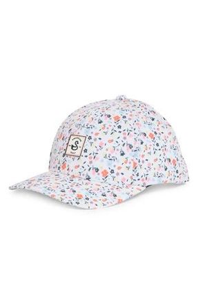 Swannies Lennon Floral Water Repellent Stretch Baseball Cap in White at Nordstrom Rack