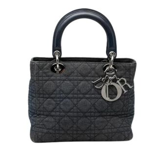 Dior Pre-owned Lady Satchel - Quilted Denim - Dames - Pre-owned - Blauw - Maat: ONE Size Denim