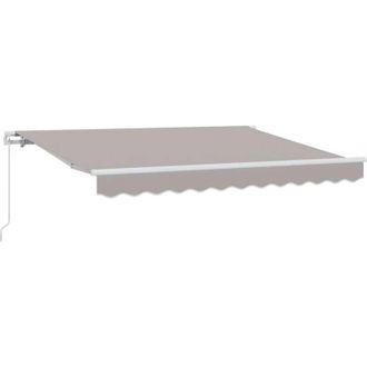 vidaXL Toldo Retr&aacute;ctil Gris Claro 350 X 200 Cm Poli&eacute;ster Y Aluminio Vidaxl