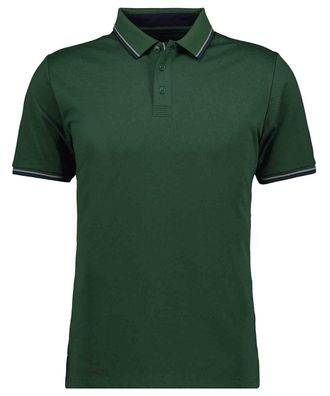 Ragman Poloshirt RAGMAN, Herren, Gr. 58, gr&uuml;n (dunkelgr&uuml;n, 357), Baumwollmischung, regular fit, hoch geschlossener Ausschnitt, Shirts Poloshirt