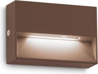 Ideal Lux Ideal Lux - Dedra Aplique Led Integrado Para Exterior Rect&aacute;ngulo Empotrado Caf&eacute; 160lm 3000k Ip65