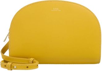 A.P.C. Hobo Bags - Demi-Lune Crossbody Bag - Leather - Yellow - yellow - Hobo Bags for ladies