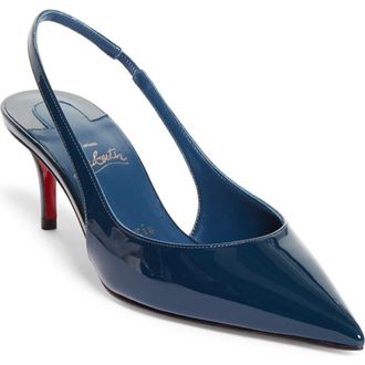 Christian Louboutin Miss Z Pointed Toe Slingback Pump in Last Night at Nordstrom, Size 10.5Us