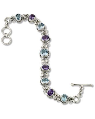 Samuel B. Silver 13.30 Ct. Tw. Gemstone Bracelet