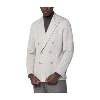 Tagliatore Blazers, male, Beige, L, Wool Blazer