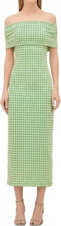 Alexis Costella Dress In Green Gingham
