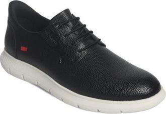 Marc Joseph New York Brooks Hands Free Technology Leather Plain Toe Casual Oxford in Black Grainy Leather at Nordstrom, Size 11.5