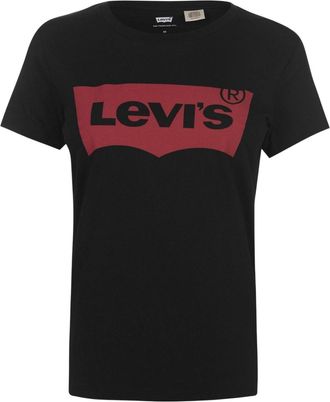 Levi's Dames/Dames Batwing Logo T-Shirt (Zwart)