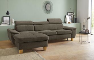 Exxpo Sofa Fashion Ecksofa »Enya, aufwendige Detailverarbeitung, hoher Sitzkomfort, bequem, L-Form« inkl. Kopfteilverstellung, wahlweise mit Bettfunktion und Bettkasten