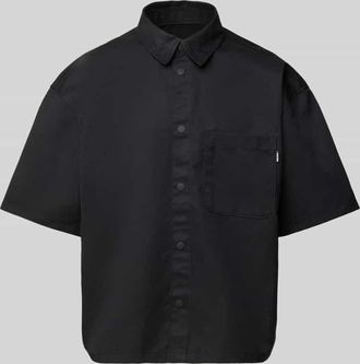 Review Relaxed Fit Freizeithemd mit Brusttasche in Black, Größe XL