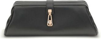 Gabriela Hearst Black Calf Leather Bos Taurus Clutch Womens Bag