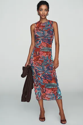 Farm Rio x Anthropologie Sleeveless Mesh Midi Dress