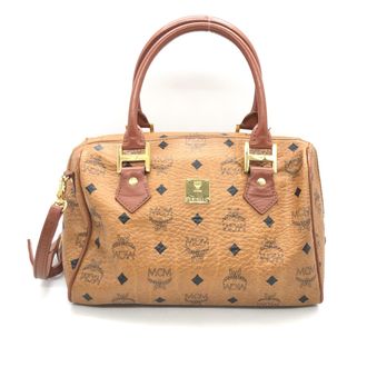 MCM Visetos 2WAY Mini Boston Womens Bag (Pre-Owned)