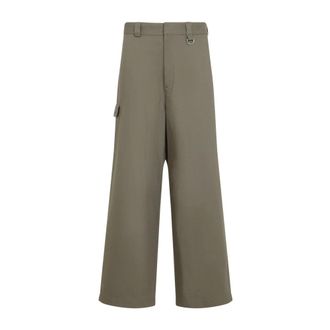 Balenciaga Loose Fit Werkbroek - Heren - Broeken - Groen - Maat: L Katoen
