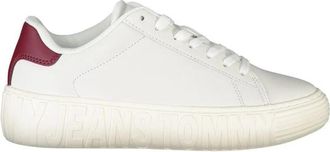 Tommy Hilfiger Leather Sneaker - Dames - Sneakers - Wit - 40 EU - Leer - Schoenen