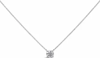 House of Brilliance 14K White Gold 1.00 Cttw Lab Grown Diamond Solitaire Pendant at Nordstrom