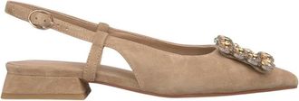 Alma En Pena Schoen met puntige slingback - Dames - Ballerinas - Beige - 39 EU - Leer - Schoenen