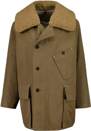 Christophe Lemaire Shearling Winter Parka - Heren - Mantels - Bruin - Maat: M Katoen