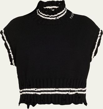Marni Turtleneck Sleeveless Boxy Sweater