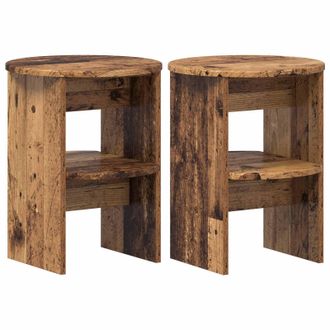 vidaXL Armario Auxiliar 2 Pcs Madera Vieja &Oslash;40 X 50 Cm Vidaxl