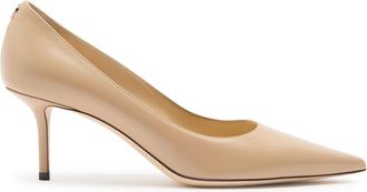 Jimmy Choo London Love 65 Smoothed Leather Pumps - Nude