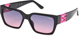 Guess Roze Gradient Bordeaux Zonnebril - unisex - Zonnebrillen - Zwart - 55 MM - Accessoires