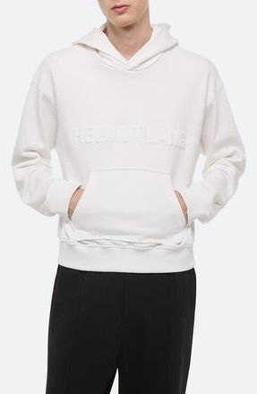 Helmut Lang Embossed Studio Logo Hoodie in White at Nordstrom Rack, Size Xx-Large