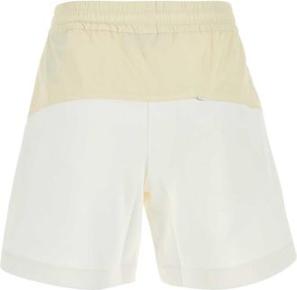 Herno Womens Two-Tone Cotton Blend Bermuda Shorts White Exterior Nylon Bermudas