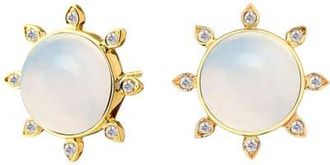Syna Cosmic Sun Studs in Moon Quartz at Nordstrom, Size Small