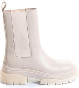 Ash Chelsea Laarzen- Wit Leren Model - Dames - Chelseaboots - Beige - 39 EU - Schoenen