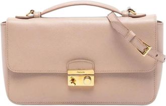 Prada Pre-owned Handbags, female, Brown, Size: ONE SIZE Pre-owned Leather Handbag