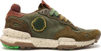 Satorisan Jungle Leaf Cross-Trainer Sneaker - Heren - Sneakers - Groen - 41 EU - Leer - Schoenen