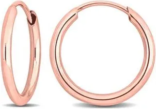 Delmar 14K Rose Gold 13mm Hoop Earrings at Nordstrom Rack