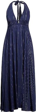 Heidi Klein Heidi Klein Blue Midnight Thread Midi Dress Size S