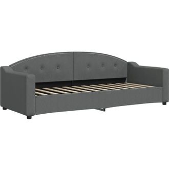 vidaXL Sof&aacute; Cama Sin Colch&oacute;n Tela Gris Oscuro 80x200 Cm Vidaxl