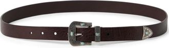 Brunello Cucinelli Cedar Brown Leather Belt
