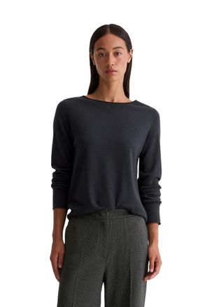 Marc O'Polo Strickpullover MARC OPOLO, Damen, Gr. XS, deep night blau, Strick, Obermaterial: 50% Schurwolle, 33% Viskose, 17% Polyamid, regular fit normal, U-Boot