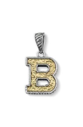 Samuel B. Two-Tone Initial Pendant in Silver/gold B at Nordstrom Rack