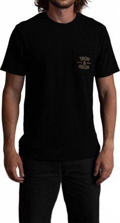 Iron And Resin Run For Fun Pocket Tee In Black