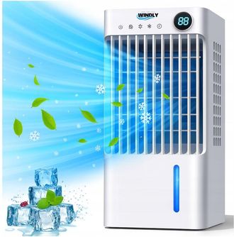 OEM Aire Acondicionado Port&aacute;til Windly 70w, Enfriador De Agua De 5l + Control Remoto