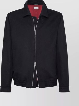Brunello Cucinelli high collar wool bomber jacket