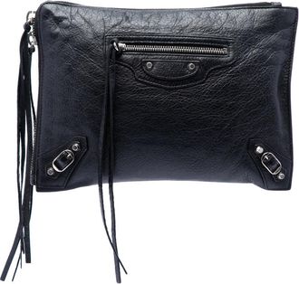 Balenciaga Pre-owned Balenciaga Lambskin Motocross Classic Flat Clutch Ladies XRYKEW0FZIN6NVNW
