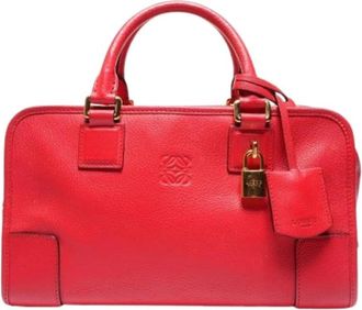 Loewe Pre-owned Handbags, female, Red, Size: ONE SIZE Pre-owned Amazona Handbag