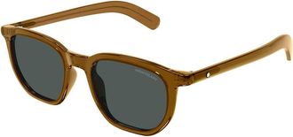 Montblanc MB0352S 002 Mens Sunglasses Brown Size 50