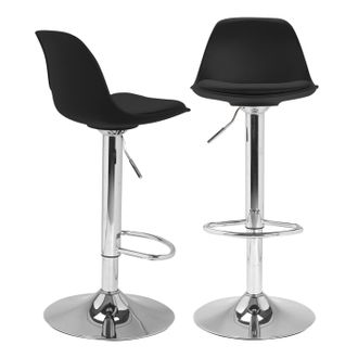 IDMarket Set Di 2 Sgabelli Da Bar Design Neri Karl